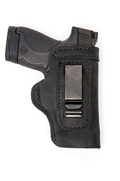 Smith & Wesson M&P Shield Pro Carry LT CCW IWB Leather Gun Holster Black