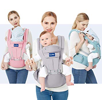 BabyPro 360 Baby Carrier with Hip Seat, 9 Ergonomic & Safe Positions for Newborns Infants & Toddlers, Truly Hands Free Front and Back Carrier Perfect for Traveling, Hiking and Easy Breastfeeding
