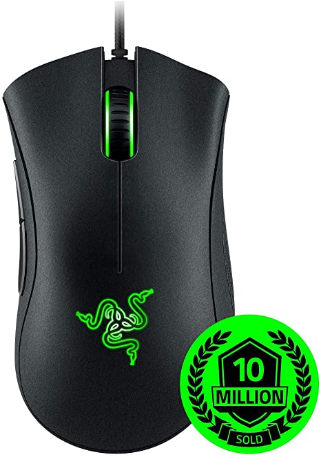 Razer DeathAdder Essential Gaming Mouse: 6400 DPI Optical Sensor - 5 Programmable Buttons - Mechanical Switches - Rubber Side Grips - Classic Black