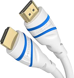 KabelDirekt – 10K & 8K HDMI Cable, HDMI 2.1b – 3m, available in 0.5-5m – Certified, developed in Germany (Ultra High Speed HDMI 2.1 Cable, for PC, PS5 or Xbox, monitor or TV – white)