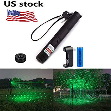 WORD GX Tactical Green Hunting Rifle Scope Sight Laser Pen, Demo Remote Pen Pointer Projector Travel Outdoor Flashlight, LED interactive baton funny laser toy pet toys