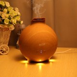Housmile 600ml Essential Oil Diffuser with Warm Color New Wood Grain Design Whisper-Quiet Waterless Auto Shut-off and Mist Mode Adjustment for Home Office