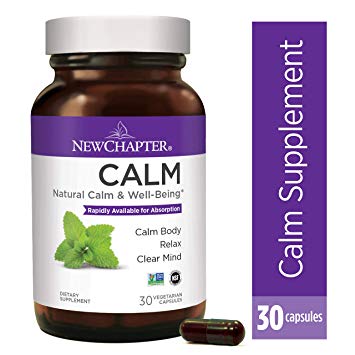 Natural Aid   Anxiety Relief, New Chapter Calm Supplement with Lemon Balm   Gluten Free - 30ct (1 Month Supply)