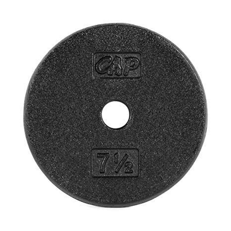 Cap Barbell Standard Weight Plate, 1-Inch, Black