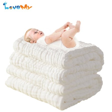 LOVE MY9733 Natural AntibacterialSuper Water AbsorbentSuper Soft Muslin Cotton Baby Bath TowelsCare for the baby skinNewborn Muslin Cotton Warm Baby Bath Towels Also for Baby Blanket -1 pcs