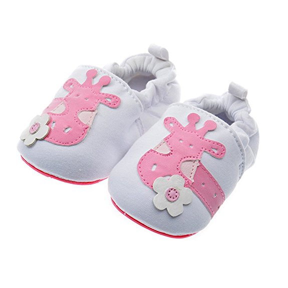 PAMBO Baby Slip-On Shoes for Infants, Newborns and Toddlers-Cute Soft Soled Walking Shoes for Home/Outdoors-Breathable