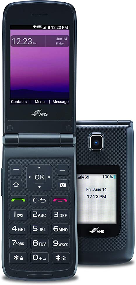 ANS F30 Flip Phone - Basic Cellphone with Built-in Camera & Clear Display - Verizon Unlocked (Verizon & Verizon MNVO SIMs) 4G LTE - Simple Prepaid Feature with Verizon SIM - Easy-to-Use Mobile Device