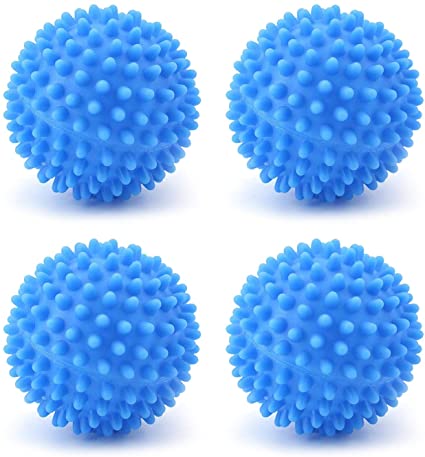 4 Pieces Dryer Balls Reusable Tumble Dryer Balls Laundry Dryer Balls Washing Balls Fabric Softener Balls for Washing Machine Laundry