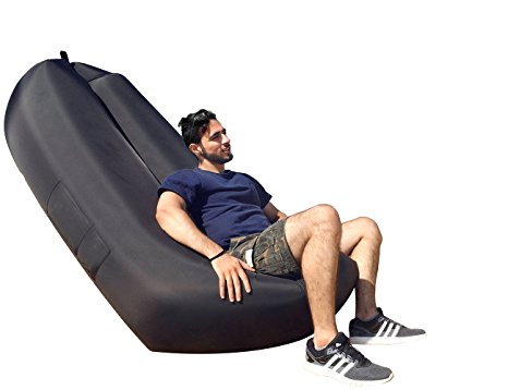 ART FIRE Inflatable Lounger Air Sofa Chair Portable Hammock Bed Couch Lazy Bag with Carry Bag Ideal for Indoor or Outdoor Hangout for Picnics,Garden,Camping, Hiking and Beach Parties