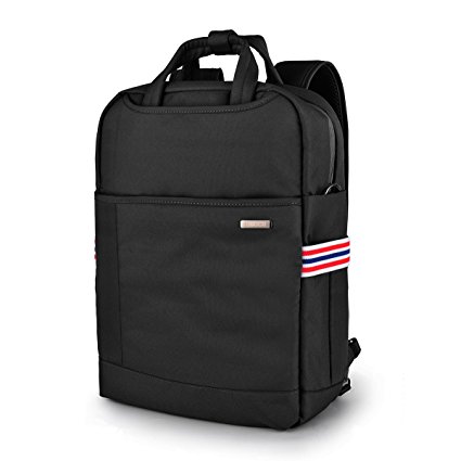 Laptop Backpack,Nylon Computer Bag,Travel Shoulder Bag,Carry Bag,Fits Under 15.6-Inch Laptop Notebook(Black)