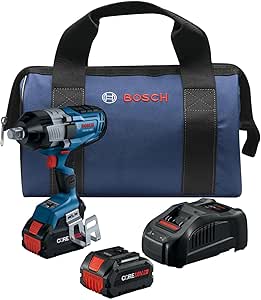 BOSCH GDS18V-1180CB28 PROFACTOR™ 18V Connected-Ready 3/4 In. High Torque Impact Wrench Kit with Friction Ring and Thru-Hole and (2) CORE18V® 8 Ah Batteries