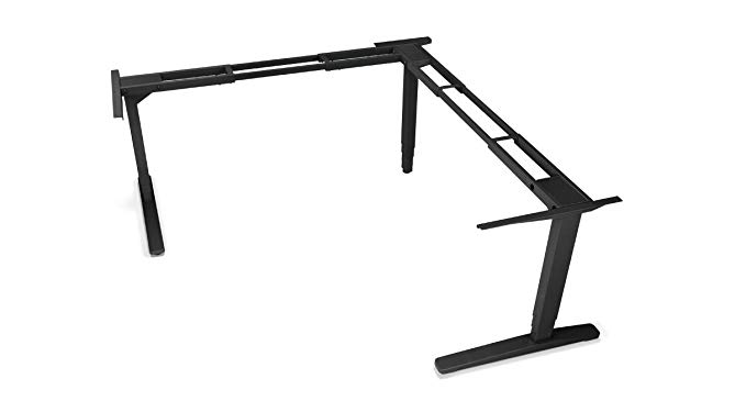UPLIFT 3-Leg Height Adjustable Standing Desk Frame (Black) with Advanced 1-Touch Digital Memory Keypad