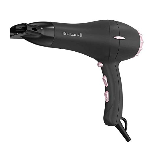 Remington Pro Hair Dryer with Pearl Ceramic Technology, Black/Pink, AC2015