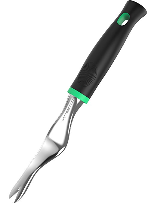 Vremi Garden Weeder Hand Tool - Gardening Weeder with Ergonomic Handle for Planting and Weeding - Handheld Cultivator for Flower and Vegetable Plants Care (Single)