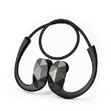 Ubegood Wireless Bluetooth 41 Sports Headphones for Running with Built-in Mic Black