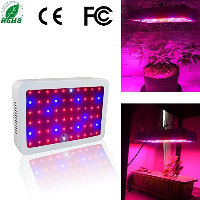 600W Dimmable Full Spectrum LED Grow Light,100-265V Input,Special Design for Indoor Growing Herbs and Medical Plants (60X10W)