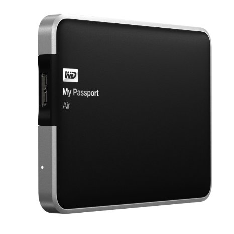 WD My Passport Air 500GB for Mac: Portable, USB 3.0, Ultra-Slim, All Metal Hard Drive (WDBBLW5000AAL-NESN)