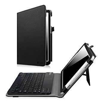 Fintie Samsung Galaxy Tab A 10.1 with S Pen Keyboard case, Slim Fit Folio PU Leather Case Cover with Detachable Magnetical Bluetooth Keyboard for Tab A with S Pen 10.1 inch Tablet SM-P580, Black