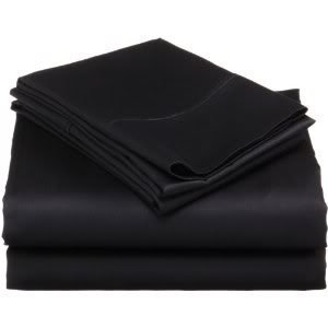 sheetsnthings Twin size solid Black 100% Brushed Microfiber Super Soft Luxury Bed Sheet Set - Wrinkle Resistant