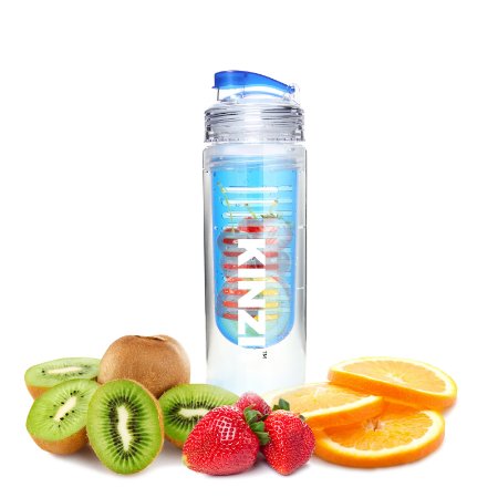 Kinzi Sport Fruit Infuser Water Bottle 27 oz