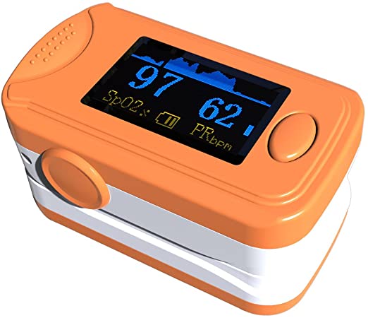 Carejoy OLED Pulse Oximeter, Spo2 Monitor, Pulse Oximetry with Neck/Wrist Cord, Automatic Power Off