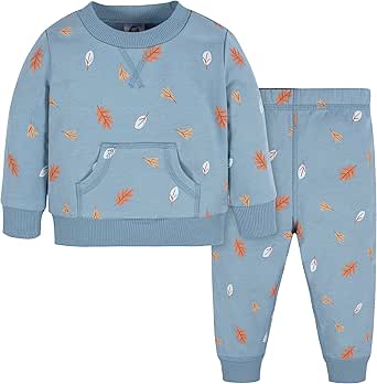 Gerber Baby Boys Toddler 2-piece Fleece Sweatshirt and Jogger Set