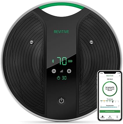 REVITIVE Medic Coach mit APP – Der fortschrittlichste Durchblutungs-Stimulator personalisierten Therapieplänen bekämpft optimal Bein- und Knie-Schmerzen