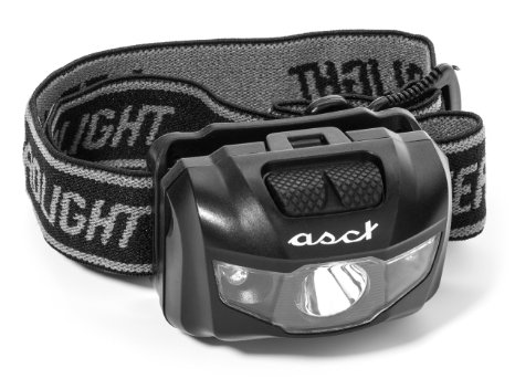 LED Headlamp - Incredibly Bright - Flashlight for Camping Running Hiking Biking Fishing and Hunting Lightweight Durable and Water Resistant 3 AAA Batteries Included 1 Yr Hassle Free Warranty
