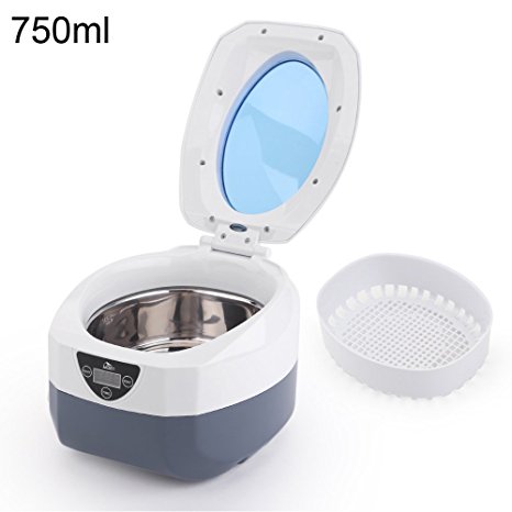 750mL Ultrasonic Cleaner Machine Portable for Jewellery Watches Dentures Glasses Coins