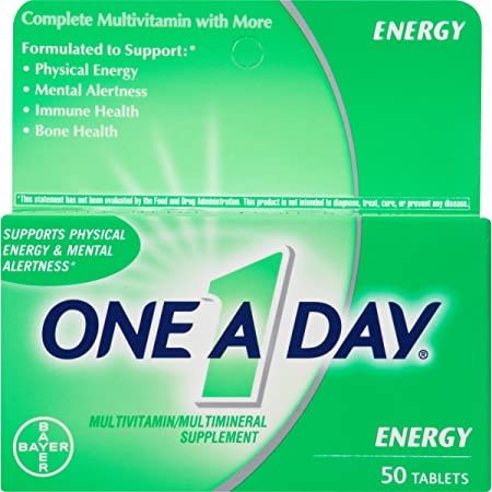 One A Day All Day Energy Tablets - 50 each