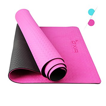 OXA TPE Eco Premium Yoga Mat,1/2-InchExtra Thick 71-Inch Long Large Non-Slip Anti-tear Recyclable Antibacterial Mat for Workout Fitness with Carrying Strap and Yoga Belt