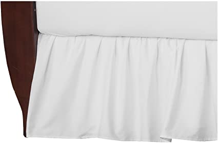 American Baby Company Ultra Soft Microfiber Ruffled Crib Skirt, White, for Boys and Girls