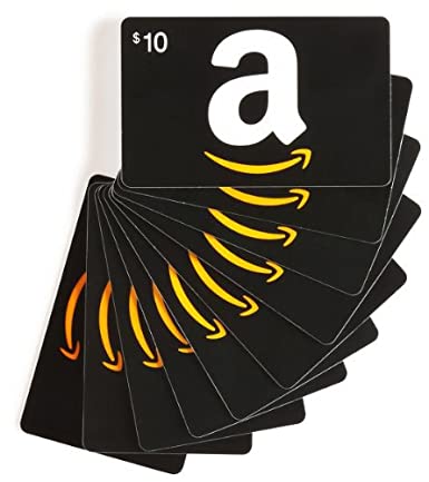 Amazon.com $10 Gift Cards, Pack of 10 (Classic Black Card Design)