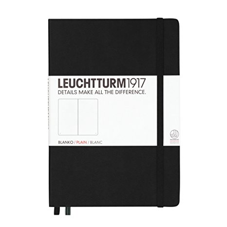 Leuchtturm1917 Classic Hardcover Plain Medium Notebook Black