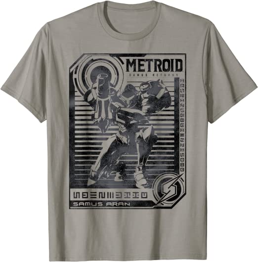 Nintendo Metroid Samus Distressed Poster Graphic T-Shirt