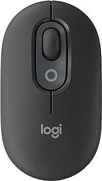 Logitech POP Mouse, Wireless Mouse with Customizable Emojis, SilentTouch Technology, Precision/Speed Scroll, Compact Design, Bluetooth, Multi-Device, OS Compatible - Graphite