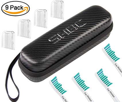 SHBC Compact Hard travel case NO SMELL Fits Philips Sonicare 2 Series Plaque Control Sonic Electric Rechargeable Toothbrush Water proof carrying bag