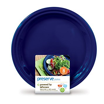 Preserve On the Go Large Plates, Set of 8, Midnight Blue