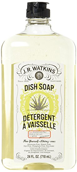 J.R. Watkins Liquid Dish Soap, Aloe & Green, Tea 24 ounce (Pack of 3)