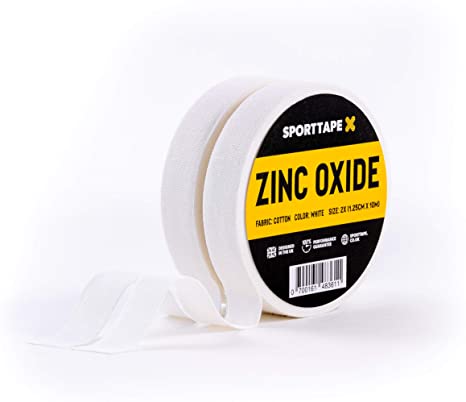 2 Rolls SPORTTAPE Finger Tape Zinc Oxide Tape - White - 1.25cm x 10m for Jiu Jitsu, Rock Climbing, BJJ, Crossfit Grapple Tape, Splinting Tape, Climbing Tape, Jiu Jitsu Tape