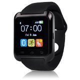 5ive U80 Bluetooth 40 Smart Watch Wrist Wrap Watch Phone for Android Samsung S2S3S4S5S6Note 2Note 3Note 4HTC Part Function for iPhoneBlack