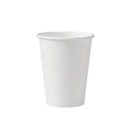 SOLO 412WN-2050 Single-Sided Poly Paper Hot Cup, 12 oz. Capacity, White (Pac of 1,000)