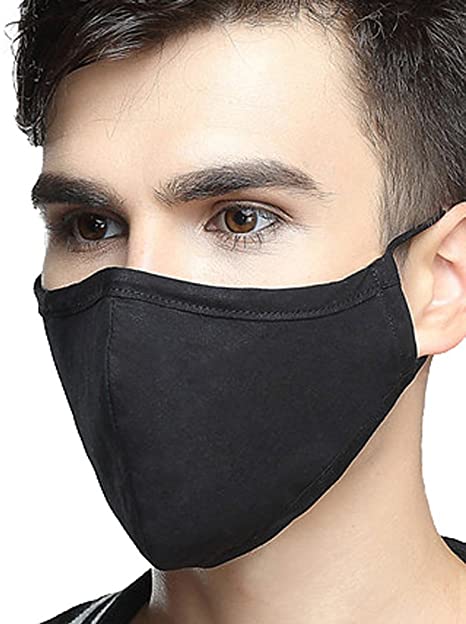 Wash Reusable N95 Mask PM2.5 N95 Respirator Masks Dust Mask 3 Layer Activated Carbon Filter Insert Can Be Washed Reusable Masks Cotton Mouth Mask for Men Women One Size Multiple Colors (Black)