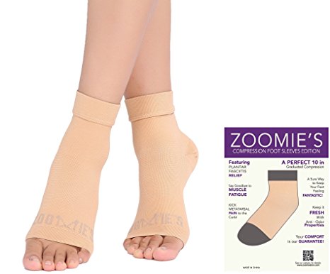 Zoomie's Plantar Fasciitis Socks - Heel, Arch, Achilles Tendon and Ankle Support - Foot Compression Sleeves - 3 Colors Available - 1 Pair
