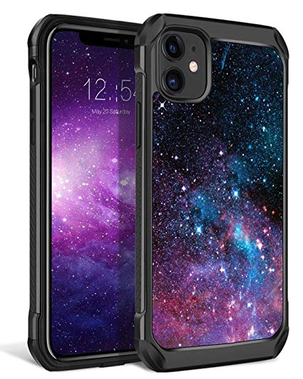 BENTOBEN Case for iPhone 11,Dual Layer Shockproof Hybrid Hard PC Soft Silicone Bumper Heavy Duty Rugged Non-Slip Full-Body Protective Case for iPhone 11 6.1" 2019,Starry Space