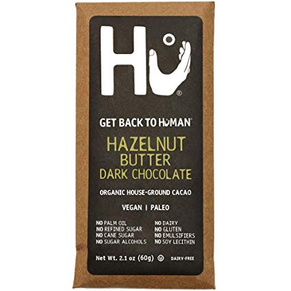 Hu Dark Chocolate Bars 4 Pack | Hazelnut Butter | Organic Cacao, Vegan, Gluten Free, Paleo, Non GMO | 4 Bars, 2.1oz Each