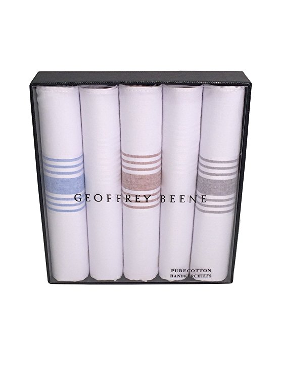 Geoffrey Beene 5 Pack Handkerchiefs