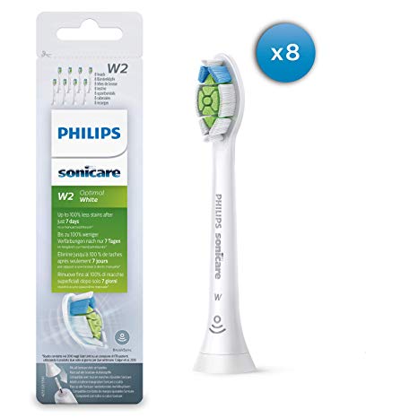 Philips Sonicare Optimal White BrushSync Enabled Replacement brush Heads, 8pk, White - HX6068/12