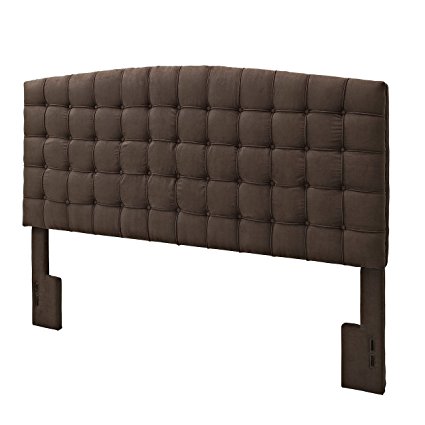 Dorel Living Torino Headboard, King, Brown Microfiber