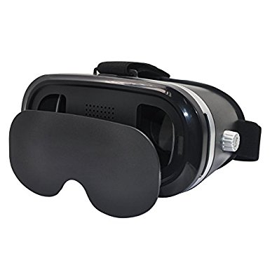 5th Gen Adjustable VR 3D Glasses for iPhone and Android 3D VR Glasses - Black